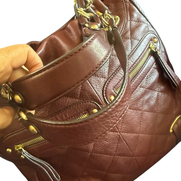 SOLD-B. Makowsky Leather Shoulder Satchel Tassel Zipper Great Conditional-SOLD - Picture 3 of 14